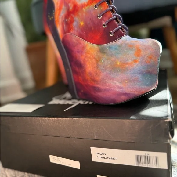 Jeffrey Campbell x Blackmilk Cosmic Damsel Platform Boots - Picture 5 of 12